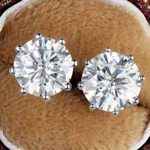 Certified 4ct. t.w. Diamond Solitaire 8-prong Stud Earrings